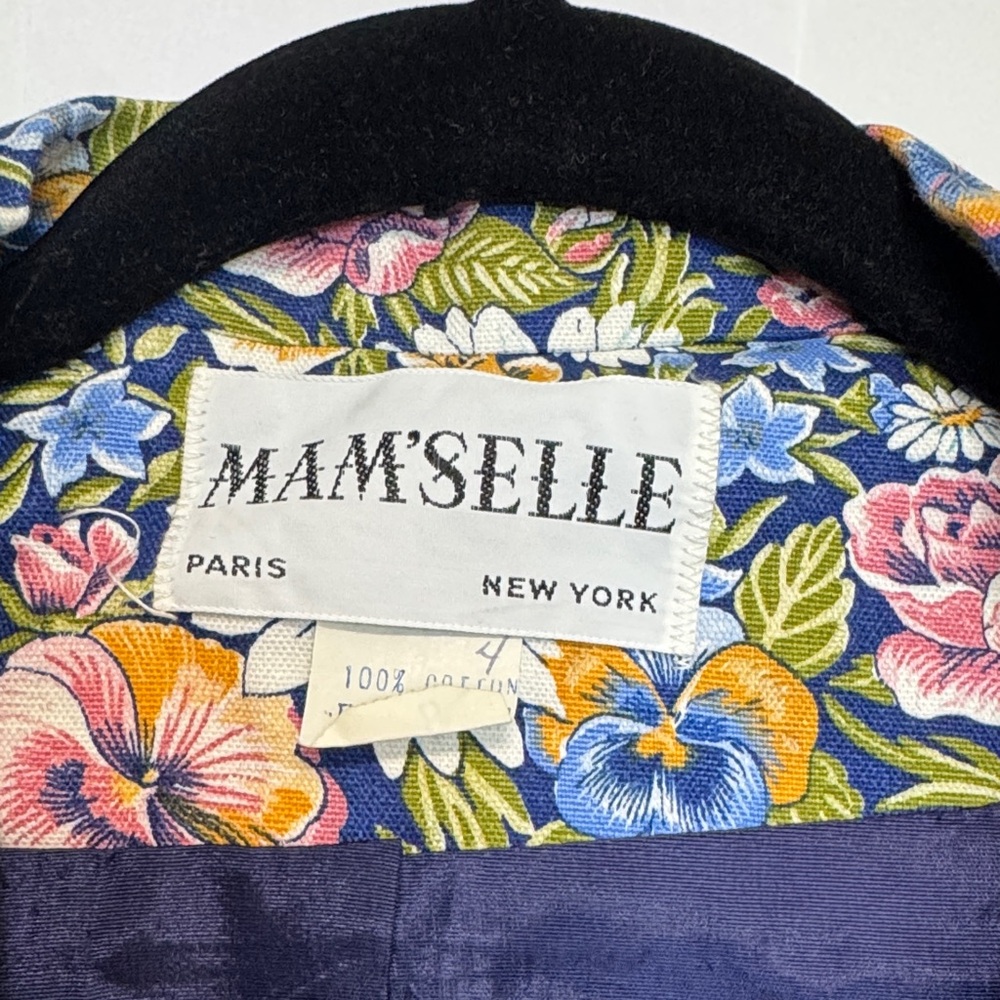 Mamselle Vintage Vibrant Floral Blazer - Multicolor - Picture 4 of 11